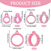 Gorgecraft 60Pcs 3 Style Silicone Pendant SIL-GF0001-28C-2