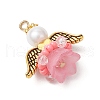 Glass Seed Beaded Angel Pendants PALLOY-MZ00713-4