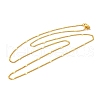 2mm Rack Plating Brass Twisted Chain Necklaces for Women Men MAK-L044-61G-1