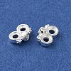 Rack Plating Brass Pave Clear Cubic Zirconia Spacer Bars KK-B088-11A-S-2