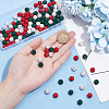   120Pcs 3 Colors Pave Disco Ball Beads RB-PH0001-42-3