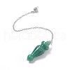 Mixed Natural & Synthetic Gemstone Pointed Dowsing Pendulums AJEW-B020-03P-3