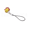Glass Seed Bead Beaded Fish Charm Mobile Straps HJEW-MZ00182-01-4