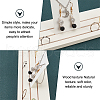 3-Slot Rectangle Wood Earring Cards Display Stands RDIS-WH0006-28A-4