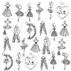 SUNNYCLUE Alloy Dancer Charm Pendants PALLOY-SC0002-64AS-1