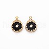 Brass Micro Pave Clear Cubic Zirconia Pendants KK-S356-677-1