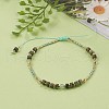 Adjustable Nylon Thread Braided Bead Bracelets BJEW-JB05504-01-4