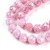 Electroplate Glass Beads Strands GLAA-N010-8mm-09-3