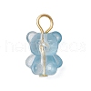 Handmade Lampwork Beads with Iron Flat Head Pins Pendants PALLOY-JF03596-3