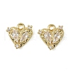 Brass Micro Pave Cubic Zirconia Charms KK-C107-14B-G-1