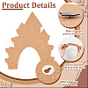 Castle Wall Mounted Brooch Jewelry Display Cork Tray AJEW-WH0433-01C-4