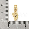 Brass Micro Pave Clear Cubic Zirconia Pendants KK-U007-02G-08-3