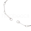304 Stainless Steel Flat Bar Link Chain Bracelet Slider Making AJEW-JB01347-02-2