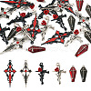 24Pcs 6 Styles Alloy Enamel Pendants ENAM-TA0001-56-8