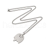Anti-Tarnish 201 Stainless Steel Pendant Twisted Chain Necklaces for Women NJEW-U018-01P-05-2
