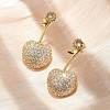 Cherry Brass Micro Pave Cubic Zirconia Stud Earrings EJEW-M077-12G-02-5