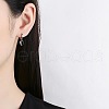 Anti-Tarnish Rhodium Plated 925 Sterling Silver Hoop Earring JH7527-2-2