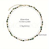 Natural Pearl & Natural Green Aventurine & Synthetic Malachite Beaded Necklaces for Women WX8119-2