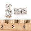 925 Sterling Silver Micro Pave Cubic Zirconia Screw Clasps STER-U001-04A-P-3
