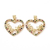 Brass Cubic Zirconia Pendants KK-G453-01G-01-2