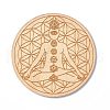 Wooden Carved Cup Mats DIY-B060-04A-1