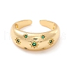 Cubic Zirconia Star Cuff Ring RJEW-P026-06G-3