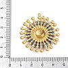 304 Stainless Steel and Resin Flower Pendants STAS-R170-03G-01-3