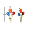 40Pcs 8 Colors Alloy Enamel Pendants ENAM-CJ0002-37-2