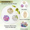 DICOSMETIC 18Pcs 3 Colors 304 Stainless Steel Pendant STAS-DC0012-39-4
