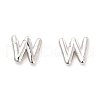 Brass Hollow Out Initial Letter Stud Earrings for Women EJEW-A044-01P-W-1