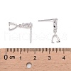 Anti-Tarnish Rhodium Plated 925 Sterling Siler Dangle Stud Earing Settings X-STER-K038-008P-3