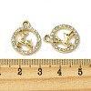 UV Plating Alloy Rhinestone Pendants FIND-B039-02G-08-3