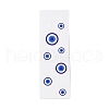 Rectangle Evil Eye Print Paper Keychain Display Cards AJEW-A052-01-2
