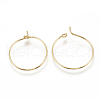 Brass Hoop Earrings Findings KK-S341-85-2
