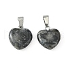 Natural Larvikite Pendants X-G-Q371-14-2