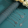 Beebeecraft 30Pcs 304 Stainless Steel Flat Cable Chain Necklaces Set for Men Women STAS-BBC0004-99A-4