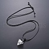 Natural Quartz Crystal Cone Pendant Necklace NJEW-Q313-001A-3