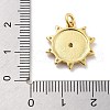 Rack Plating Brass Micro Pave Cubic Zirconia Pendants KK-Z071-80G-01-3