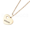 Mother's Day 304 Stainless Steel Pendant Necklace NJEW-TA00194-02-2