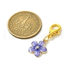 10Pcs 5 Styles Flower Alloy Enamel Pendant Decorations HJEW-JM02751-4