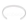 Non-Tarnish 304 Stainless Steel Open Cuff Plain Bangles BJEW-H591-01P-01-3