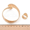 Snake Shape Hammered Iron Cuff Bangle & Ring SJEW-G085-01G-5