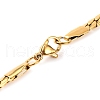 304 Stainless Steel Twist Chain Necklaces for Women NJEW-G140-08B-G-3