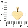 304 Stainless Steel Pave Natural White Shell Heart with Initial Slice Pendants STAS-R168-25G-J-3