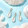 Natural Shell Pendant Decoration HJEW-JM03190-02-2