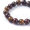 Natural Tiger Eye Beads Stretch Bracelets BJEW-F380-01-C18-2