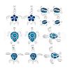   10Pcs 5 Styles Zinc Alloy Enamel Pendants FIND-PH0022-12-7