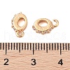 Brass Micro Pave Clear Cubic Zirconia Tube Bails KK-B100-032G-3