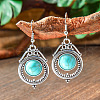 Bohemian Style Alloy Acrylic Dangle Earrings WG0B115-11-1