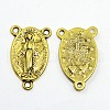 Tibetan Style Oval with Virgin Holy Rosary Center Pieces Chandelier Links TIBE-X0009-FF-2